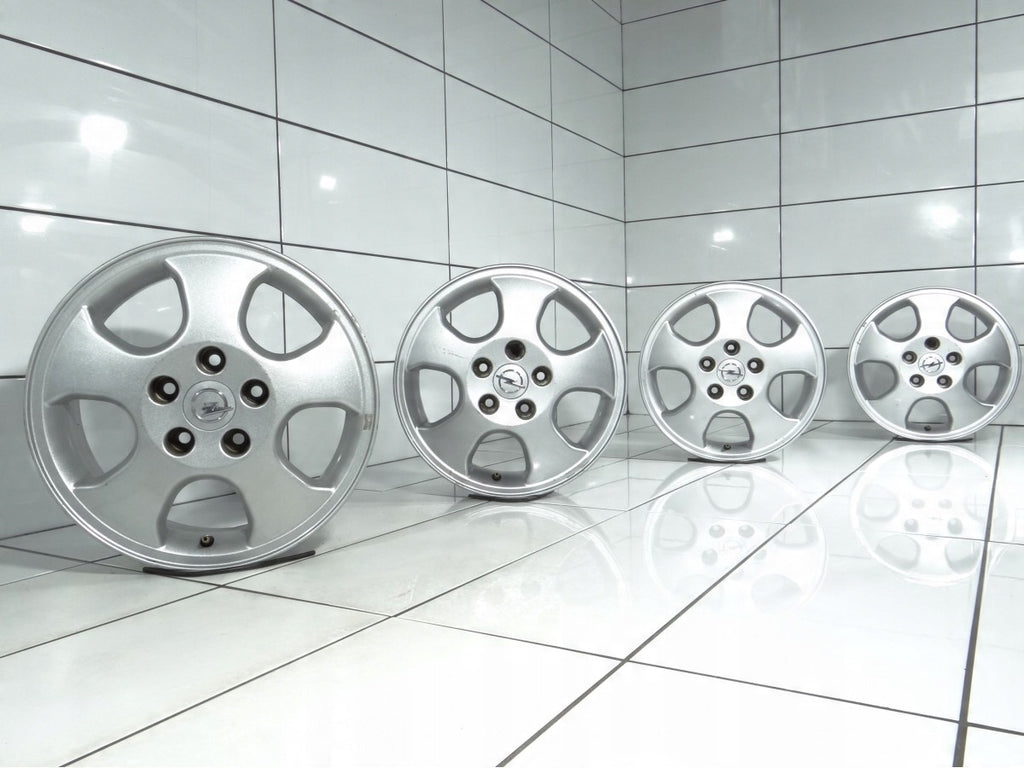 4x Alufelge 15 Zoll 6.0" 5x110 49ET Silber Opel Vectra C Rim Wheel