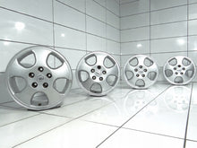 Laden Sie das Bild in den Galerie-Viewer, 4x Alufelge 15 Zoll 6.0&quot; 5x110 49ET Silber Opel Vectra C Rim Wheel