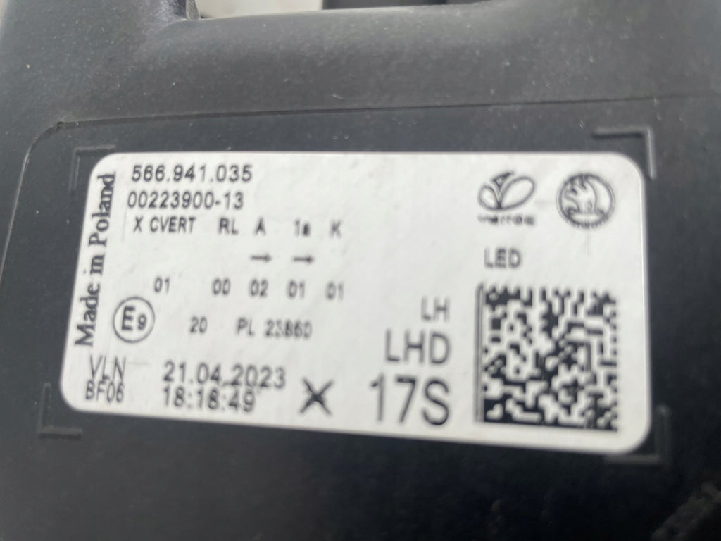 Frontscheinwerfer Skoda Kodiaq 566941035 LED Ein Stück (Rechts oder Links) SCH9606759940ia