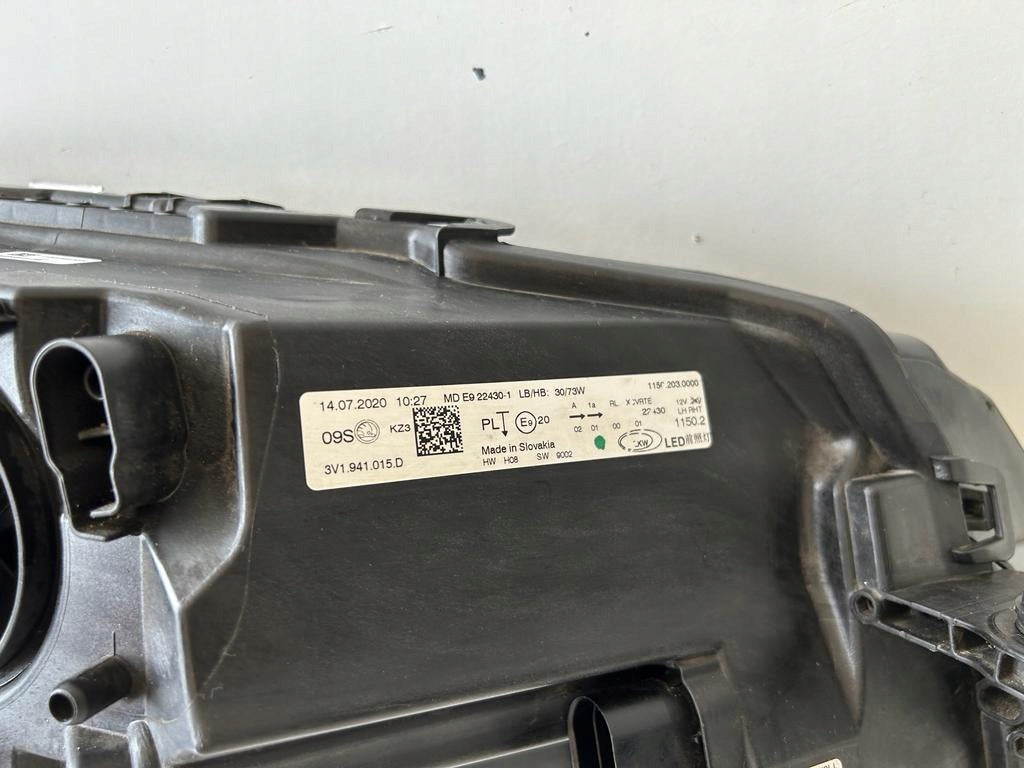 Frontscheinwerfer Skoda Superb III 3V1941015D 3V1941016D LED Rechts oder Links