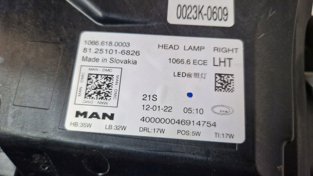 Frontscheinwerfer Man 81251016826 Full LED Rechts Scheinwerfer Headlight SCH6465054940vy