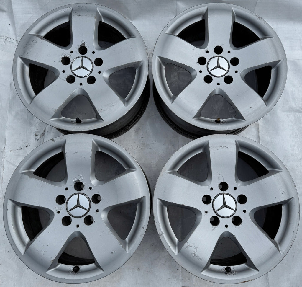 4x Alufelge 16 Zoll 7.5" 5x112 37ET Glanz Silber Mercedes-Benz Rim Wheel FEL3262861584sj