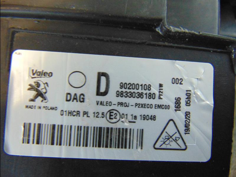 Frontscheinwerfer Peugeot 208 90200108 LED Rechts Scheinwerfer Headlight