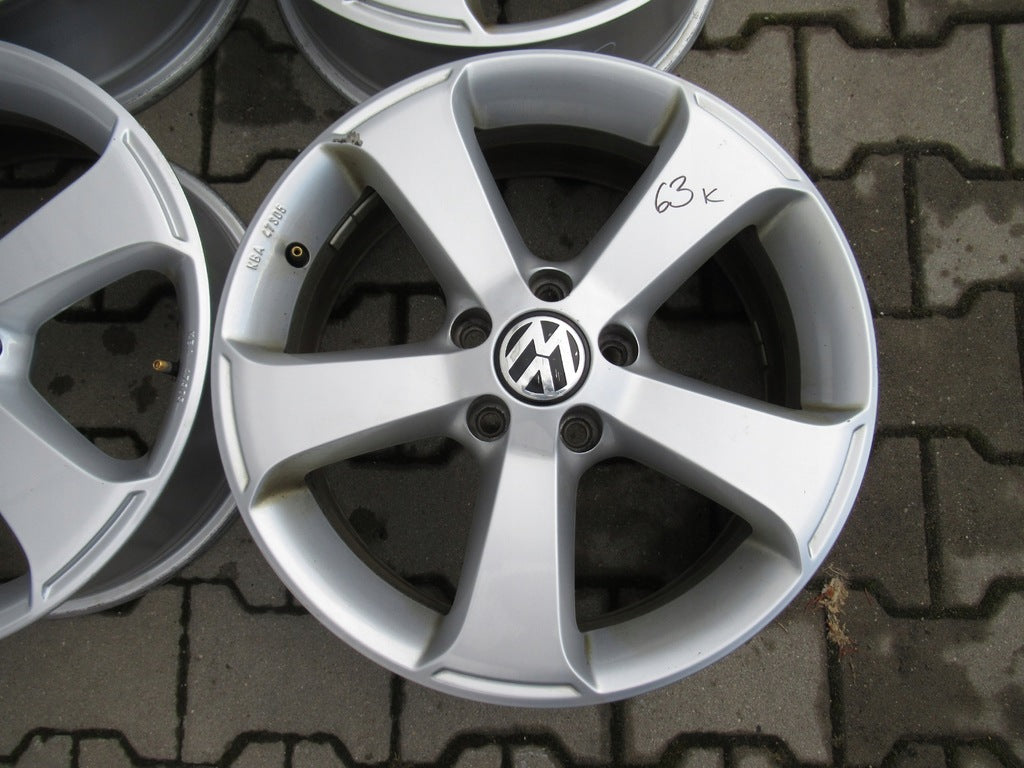 4x Alufelge 17 Zoll 6.5" 5x112 39ET Glanz Silber 1K8071497 VW Scirocco Passat FEL7718148344xt