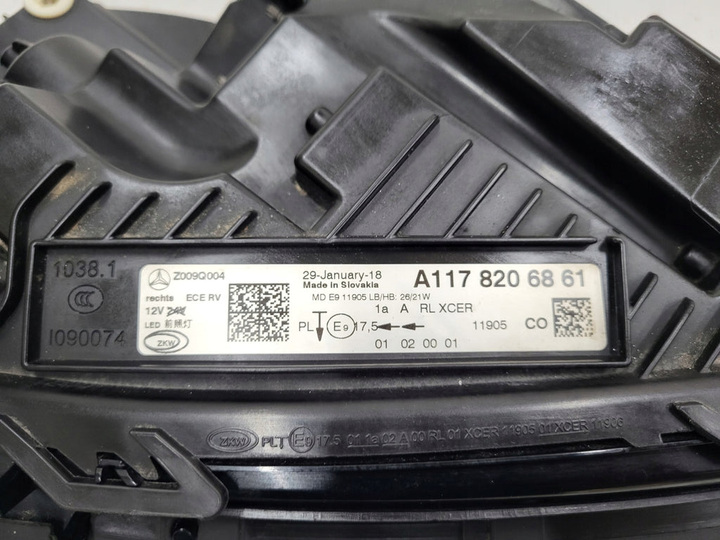Frontscheinwerfer Mercedes-Benz Cla A1178206861 LED Rechts Headlight SCH7672642067vw