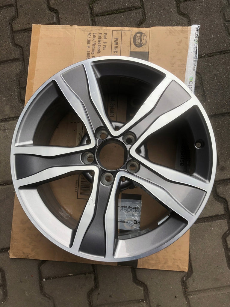 1x Alufelge 17 Zoll 7.0" 5x112 48ET Glanz Grau A2054010800 Mercedes-Benz Mg