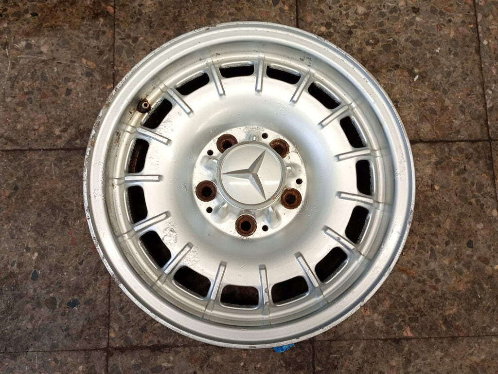 1x Alufelge 14 Zoll 6.0" 5x112 30ET Glanz Silber KBA40383 Mercedes-Benz W116 FEL3532238537pq