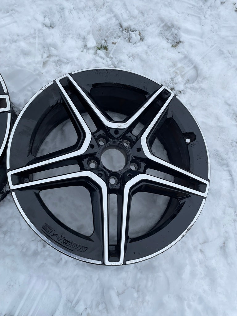 2x Alufelge 18 Zoll 7.5" 5x112 49ET Glanz Schwarz A1774011500 Mercedes-Benz FEL3788906503bf