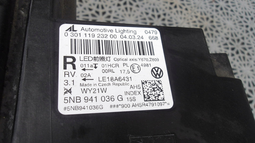 Frontscheinwerfer VW Tiguan 5NB941036G Rechts Scheinwerfer Headlight SCH7732518586cs