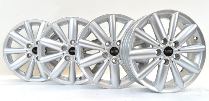 4x Alufelge 16 Zoll 5.5" 5x112 46ET Silber 6855117 BMW 4 Mini Rim Wheel FEL2596045660in