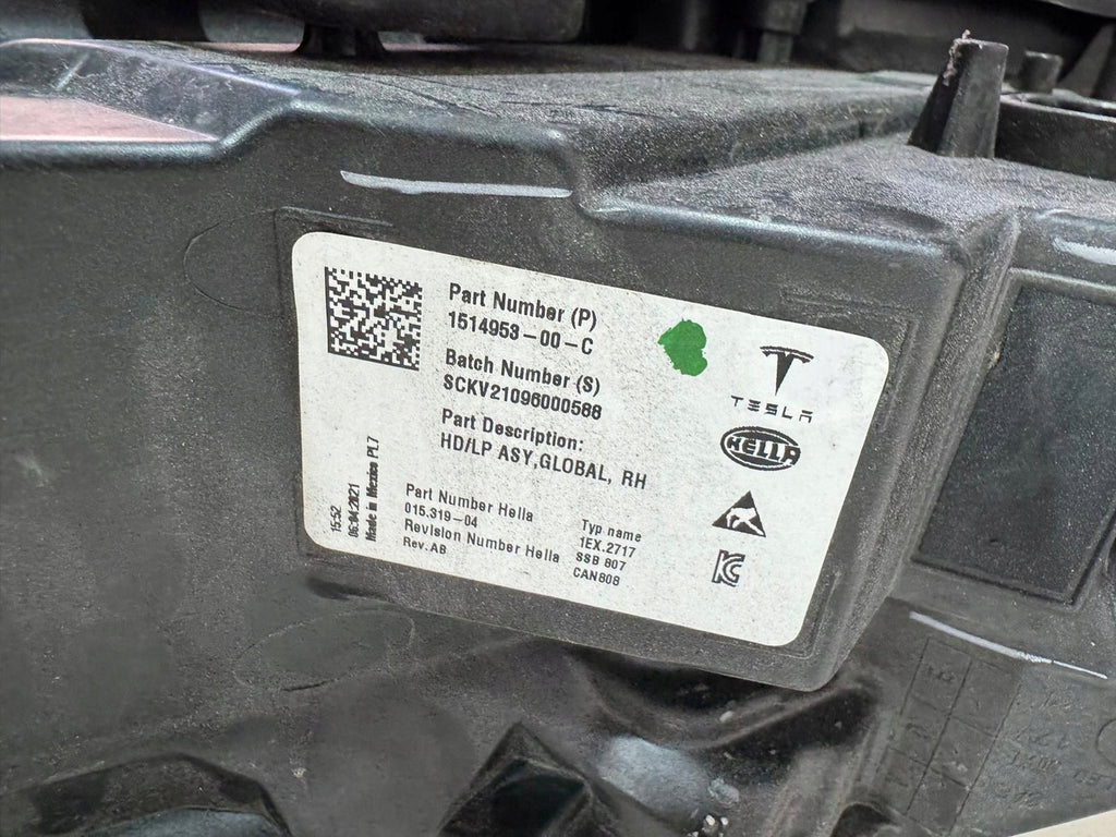 Frontscheinwerfer Tesla 3 GRG1514953-00 Rechts Scheinwerfer Headlight