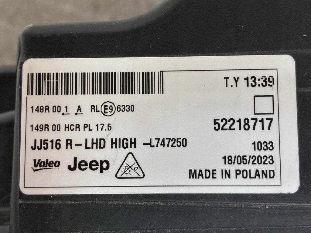 Frontscheinwerfer Jeep I 52218717 Full LED Rechts Scheinwerfer Headlight SCH8844334612ym
