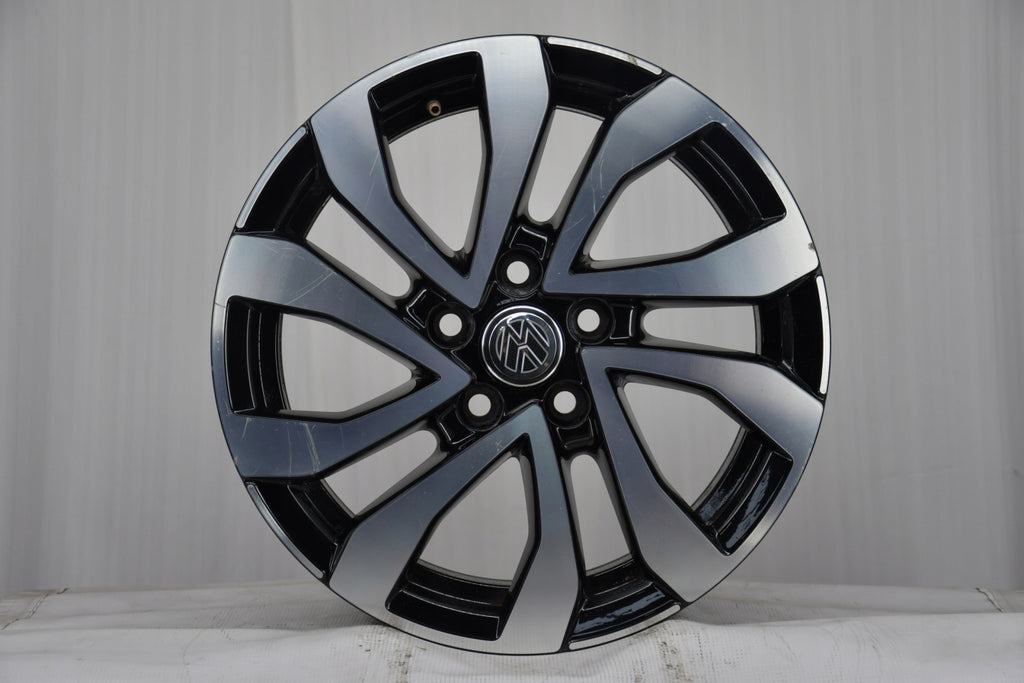 4x Alufelge 16 Zoll 7.0" 5x112 48ET Glanz Schwarz 5H0601025AC VW Golf Viii FEL7522169757nf