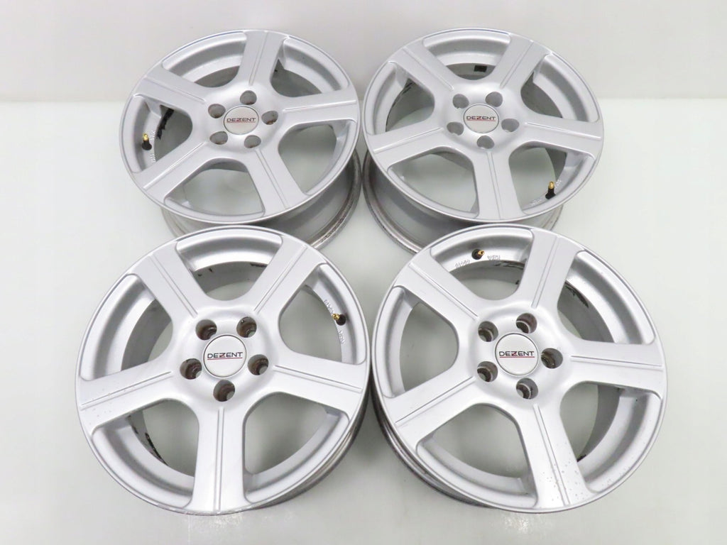 4x Alufelge 15 Zoll 6.5" 5x100 40ET Silber KBA45418 Seat Leon Golf IV Polo FEL9321970990yy