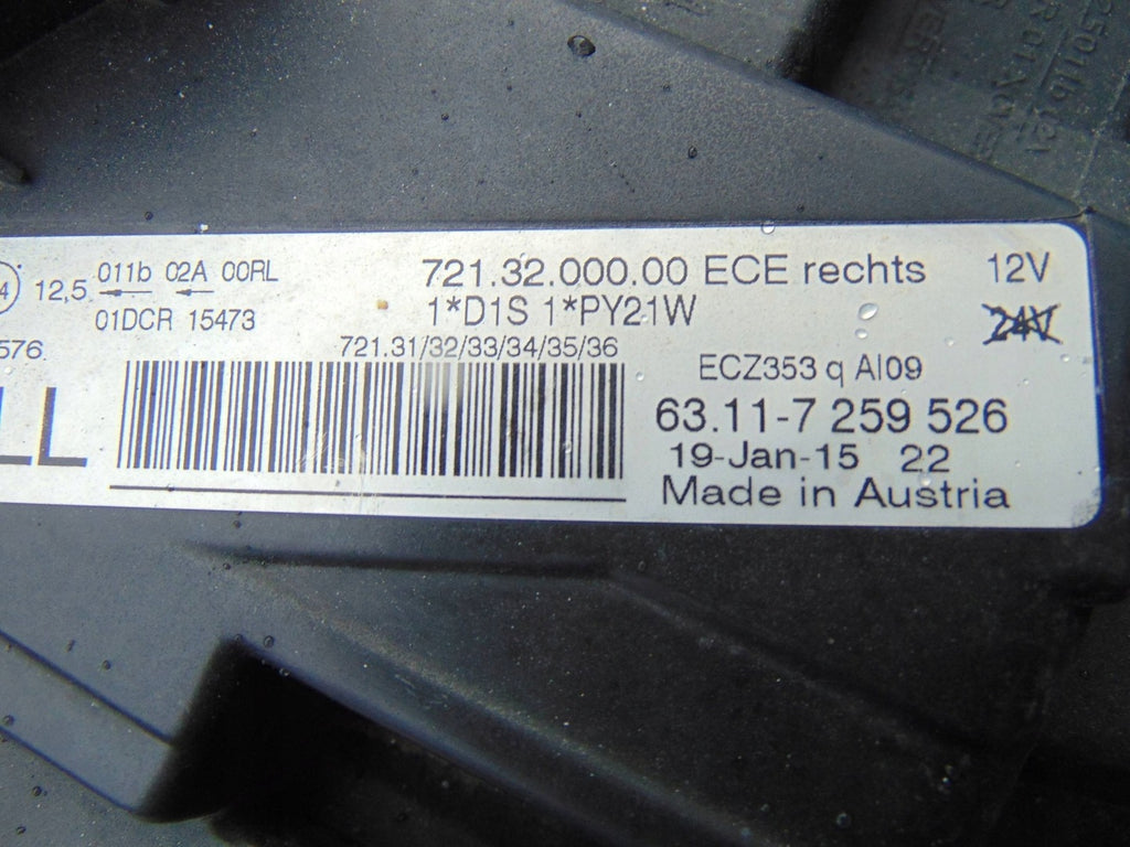 Frontscheinwerfer BMW 3 F30 F31 7259526 Rechts Scheinwerfer Headlight SCH1949318935fw