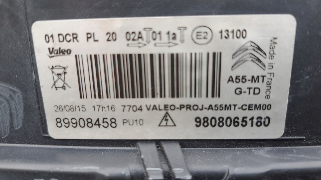 Frontscheinwerfer Citroën Ds3 9808065180 LED Links Scheinwerfer Headlight