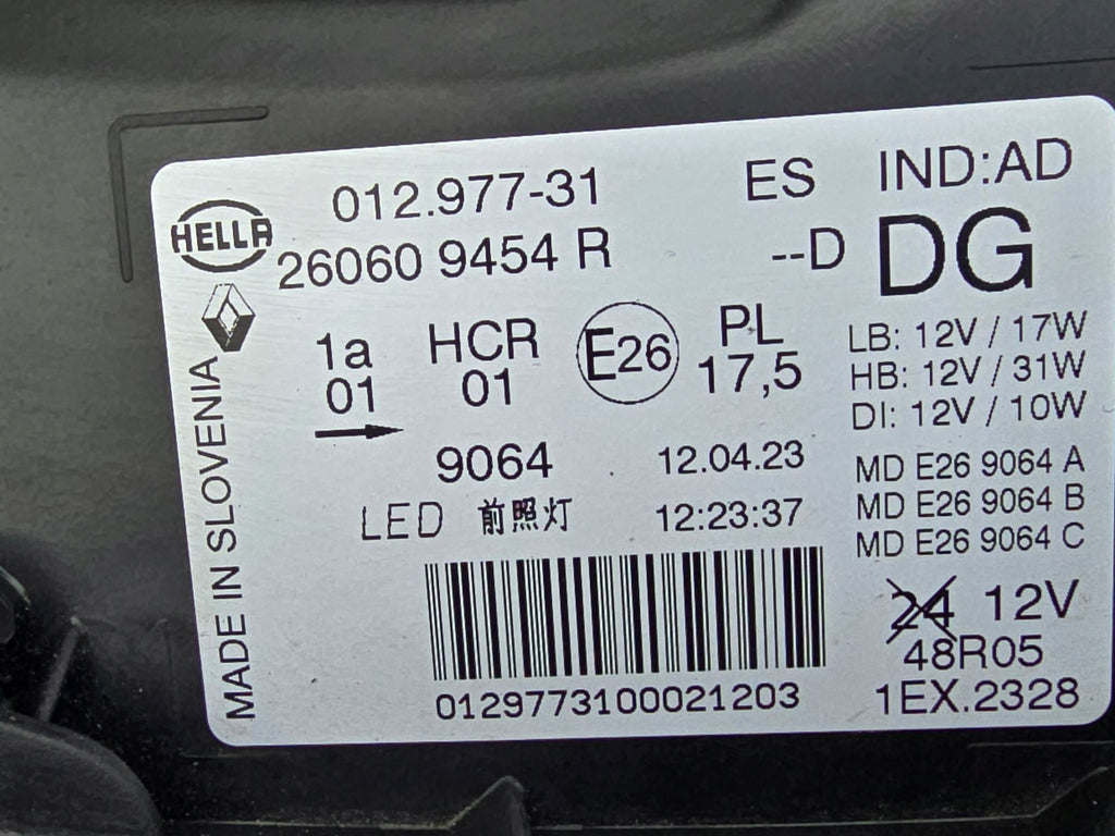 Frontscheinwerfer Renault Captur 260609454R 012977-31 LED Rechts oder Links SCH1136684363hp