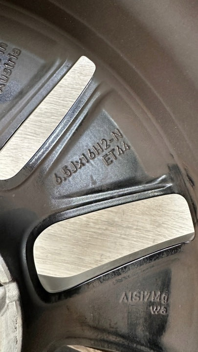 1x Alufelge 16 Zoll 6.5" 5x112 44ET Matt Schwarz Mercedes-Benz W177 Rim Wheel FEL3884152742jb