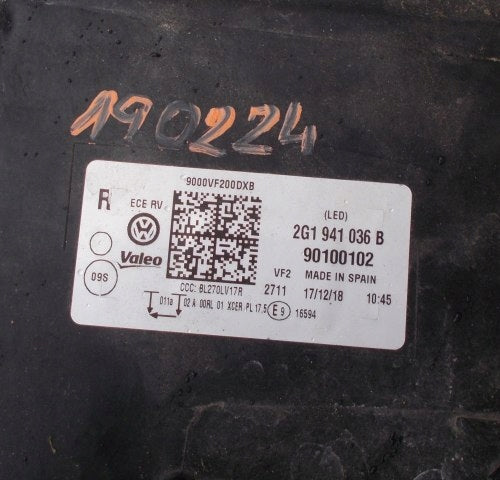 Frontscheinwerfer VW Polo 2G1941036B LED Rechts Scheinwerfer Headlight