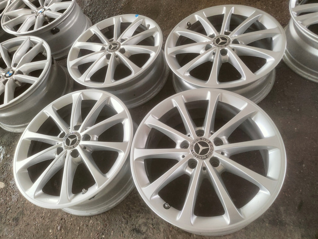 1x Alufelge 17 Zoll 6.5" 5x112 44ET Glanz Silber A1774011300 Mercedes-Benz Cla FEL1744002314nh