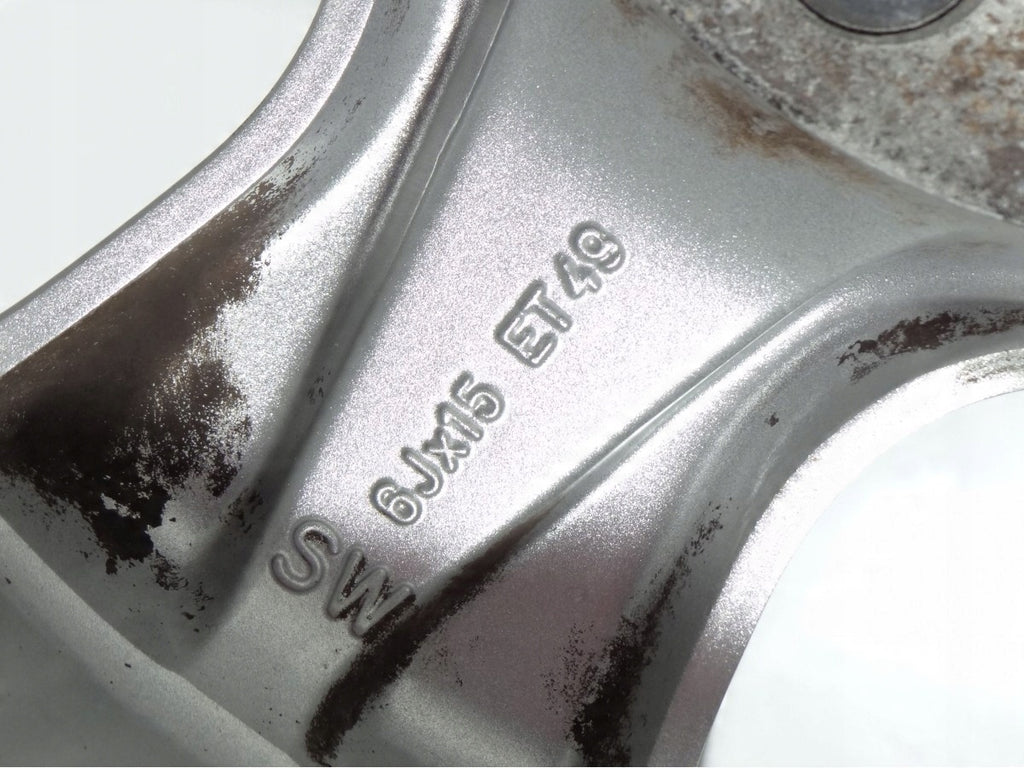 4x Alufelge 15 Zoll 6.0" 5x110 49ET Silber Opel Vectra C Rim Wheel