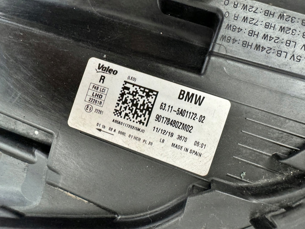 Frontscheinwerfer BMW X1 F48 5A01172-02 Full LED Rechts Scheinwerfer Headlight SCH8805779871lg