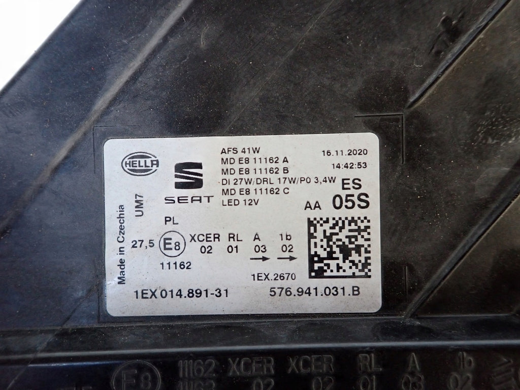 Frontscheinwerfer Seat Ateca 576941031B Links Scheinwerfer Headlight