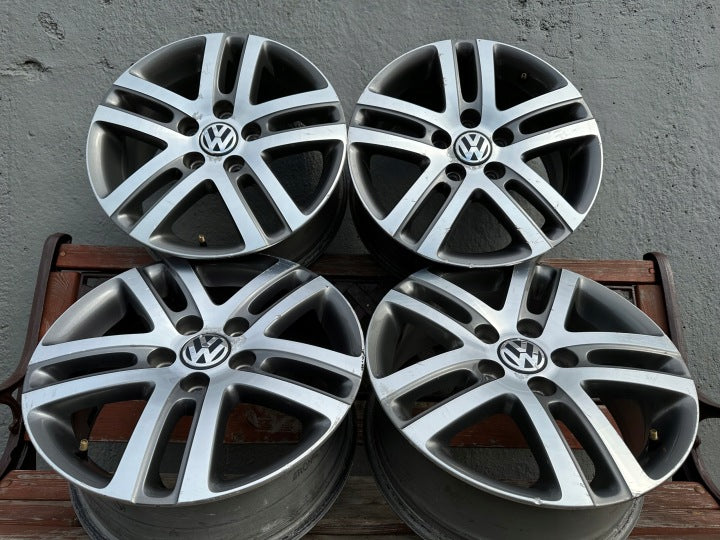 4x Alufelge 16 Zoll 6.5" 5x112 50ET Glanz Graphit 1K0601025BM Mg Golf V I FEL5040788584eg