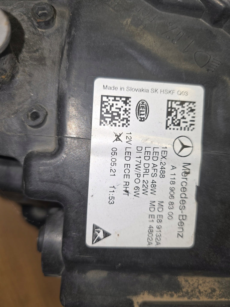 Frontscheinwerfer Mercedes-Benz Cla A1189068300 LED Links Scheinwerfer Headlight SCH9075788970sc