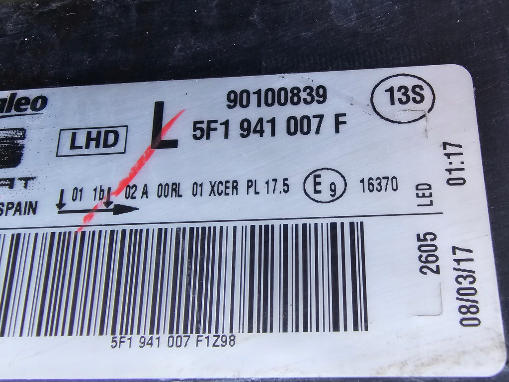 Frontscheinwerfer Seat Leon 5f1 5F1941007F Full LED Links Scheinwerfer Headlight SCH6533447104dx