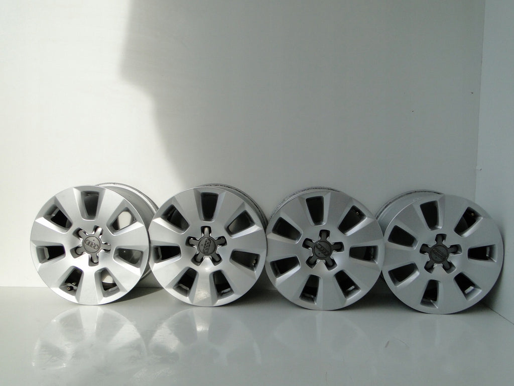 4x Alufelge 16 Zoll 7.5" 5x112 37ET Silber Audi Rim Wheel