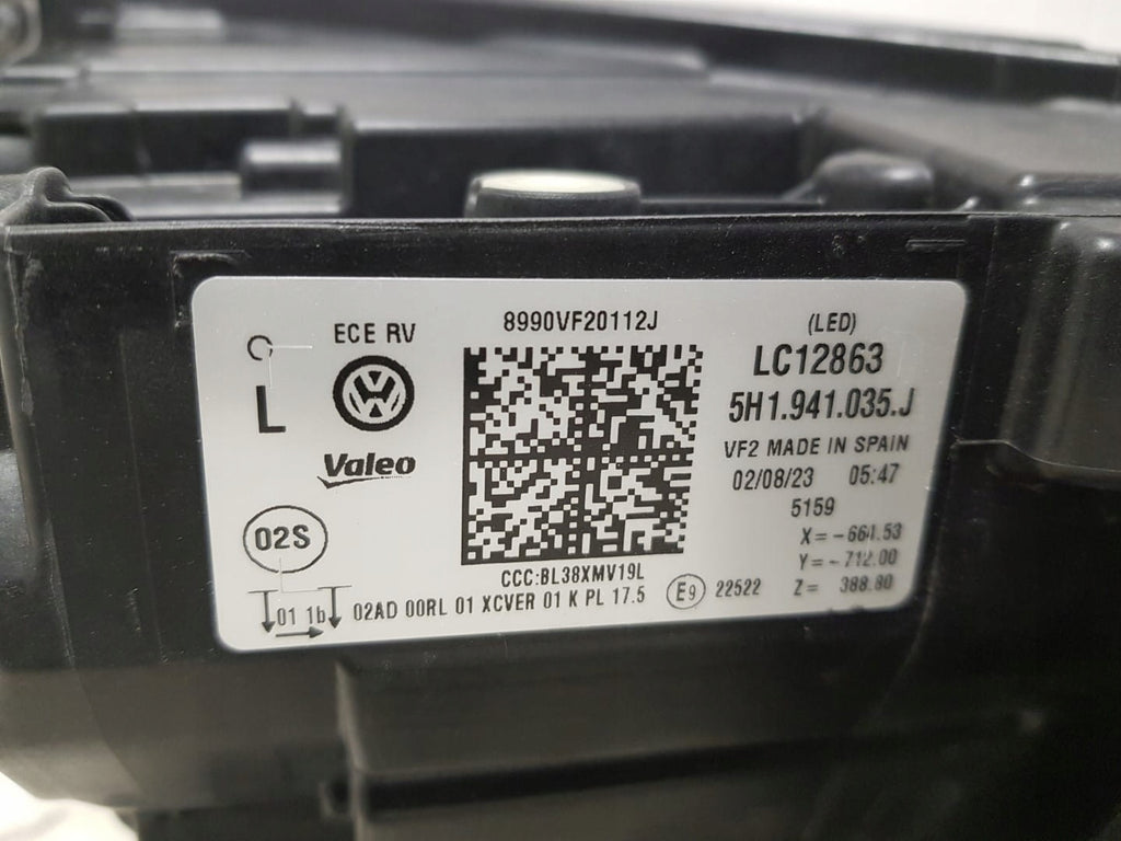 Frontscheinwerfer VW Golf VIII 5H1941035J Full LED Ein Stück (Rechts oder Links) SCH1059374381tf