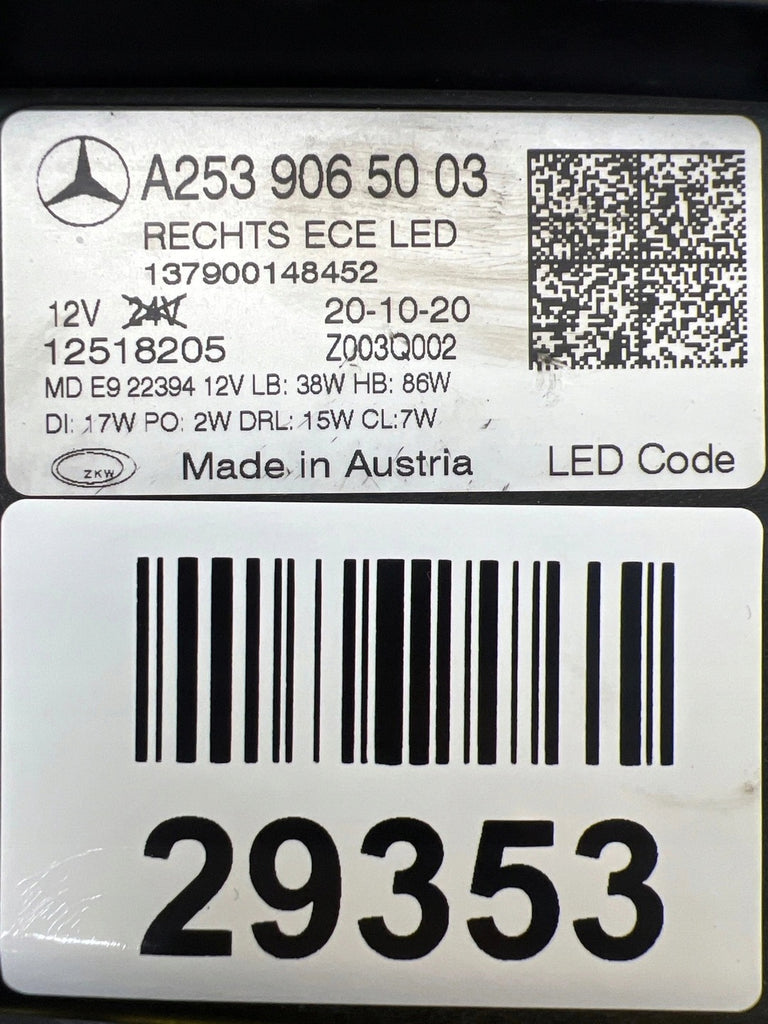 Frontscheinwerfer Mercedes-Benz Glc A2539065003 LED Rechts Headlight SCH7137514972gc