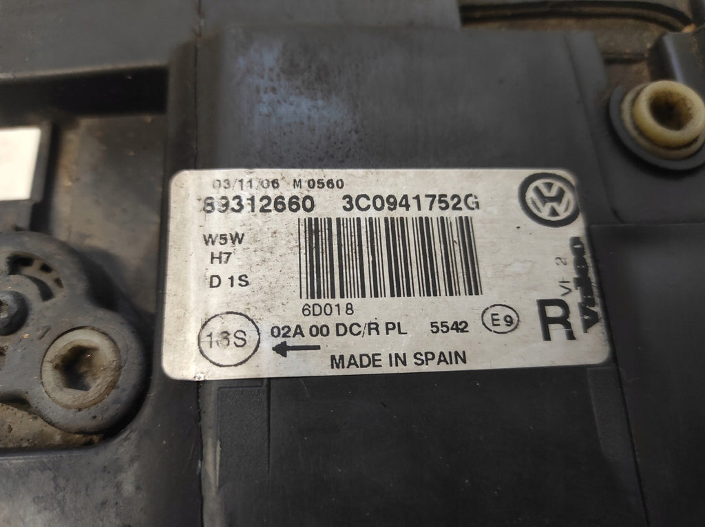Frontscheinwerfer VW Passat 3C0941752G Rechts Scheinwerfer Headlight SCH9123768368ds