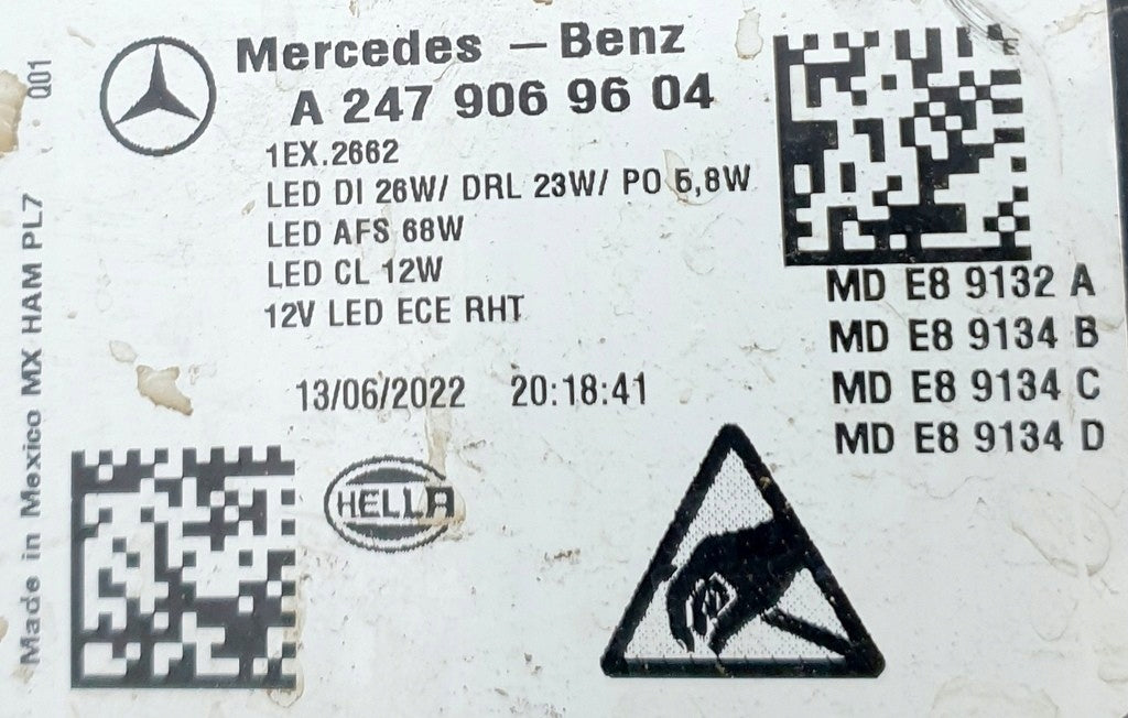 Frontscheinwerfer Mercedes-Benz Glb X247 A2479069604 LED Rechts Headlight SCH8001628336bj