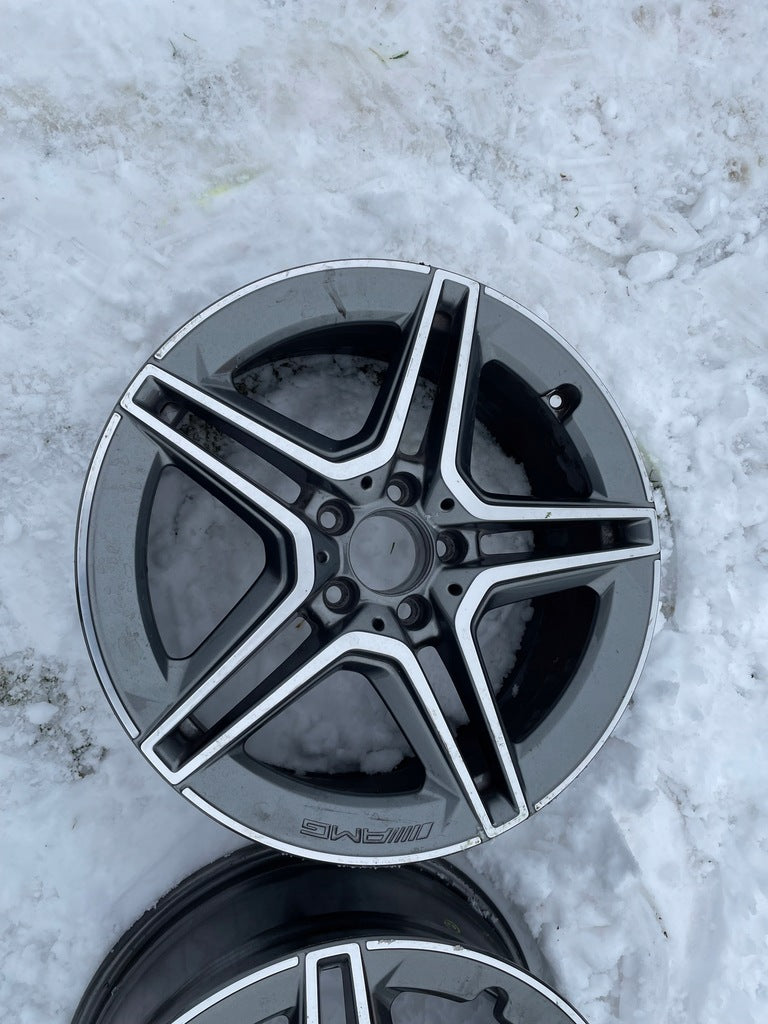 2x Alufelge 18 Zoll 7.5" 5x112 49ET Glanz A1774011500 Mercedes-Benz Rim Wheel FEL7580097289vu
