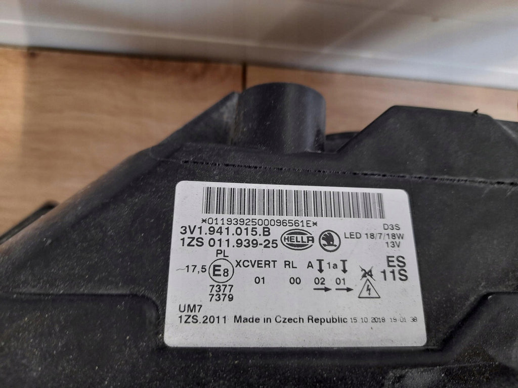 Frontscheinwerfer Skoda Superb III 3V1941015B Links Scheinwerfer Headlight