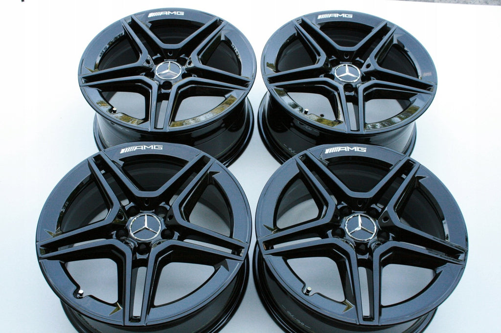 4x Alufelge 18 Zoll 7.5" 5x112 44ET Glanz Schwarz A2054019500 Mercedes-Benz Amg