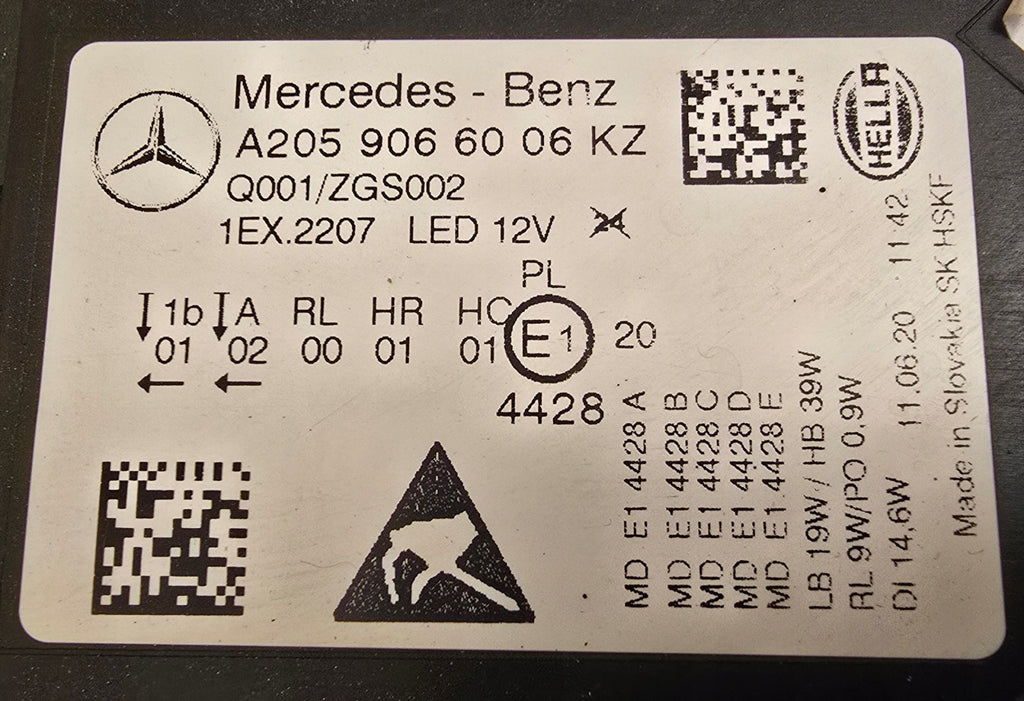 Frontscheinwerfer Mercedes-Benz W205 A2059066006 LED Rechts Headlight SCH8749874424bz