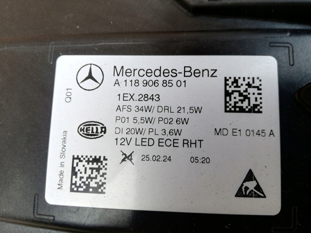 Frontscheinwerfer Mercedes-Benz Cla A1189068501 LED Links Scheinwerfer Headlight