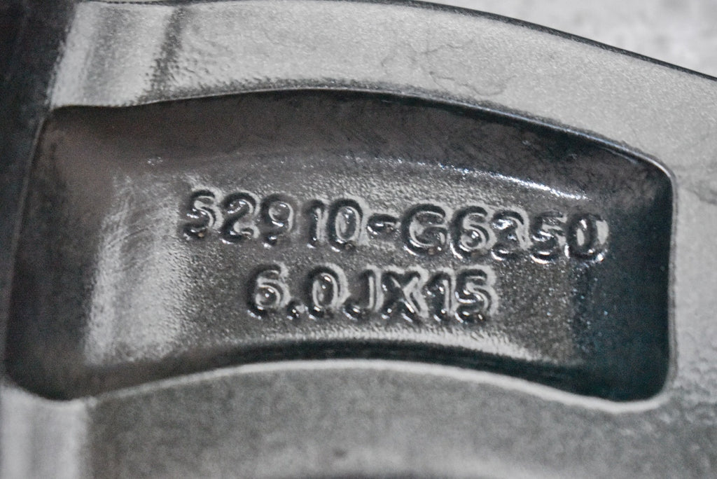 1x Alufelge 15 Zoll 6.0" 4x100 51ET Glanz Graphit 52910-G6350 Kia Picanto Mg