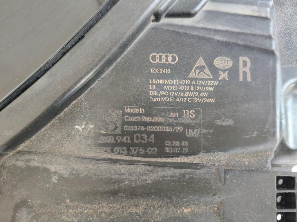 Frontscheinwerfer Audi A6 C8 4K0941034 Full LED Rechts Scheinwerfer Headlight SCH4077147998ek