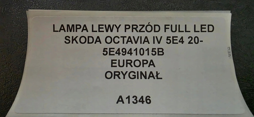 Frontscheinwerfer Skoda Octavia IV 5E4941015B LED Links Scheinwerfer Headlight SCH8334383787mb
