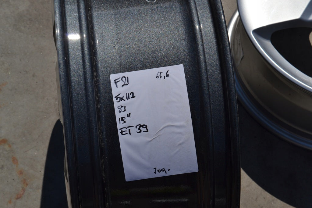 1x Alufelge 19 Zoll 8.0" 5x112 39ET Glanz Schwarz 8MA601025F Audi Rim Wheel FEL4634840050ya