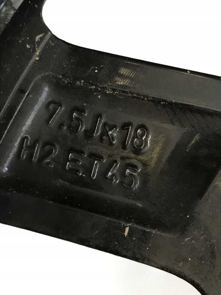 1x Alufelge 18 Zoll 7.5" 5x114.3 45ET Glanz Schwarz 52910-J7DA0 Kia Xceed