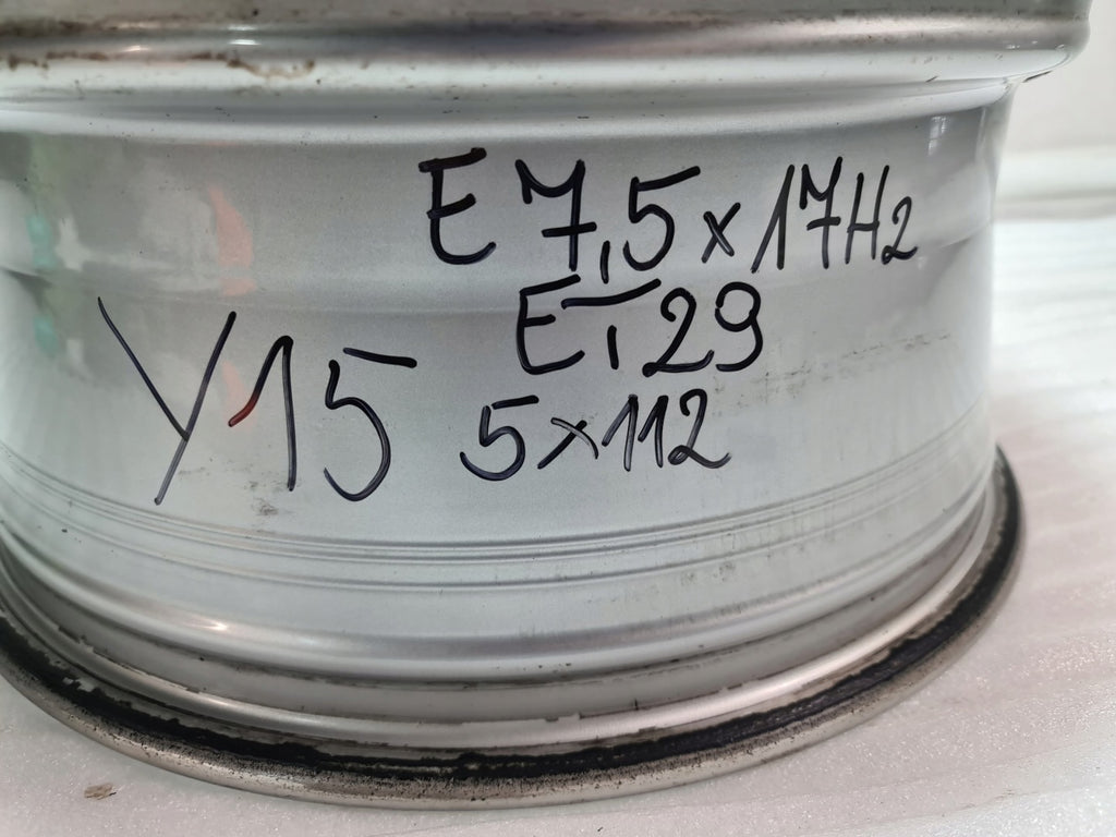 1x Alufelge 17 Zoll 7.5" 5x112 29ET Glanz Silber 8W0601025AE Audi A4 B9 FEL2014765787dw