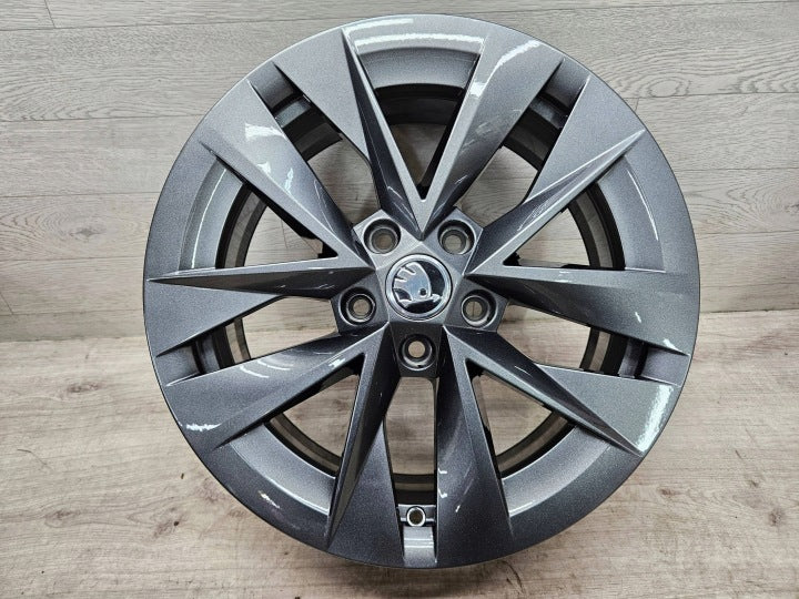 4x Alufelge 17 Zoll 7.0" 5x112 46ET Glanz Silber 5E3601025E Mg Octavia I FEL8888002154uo