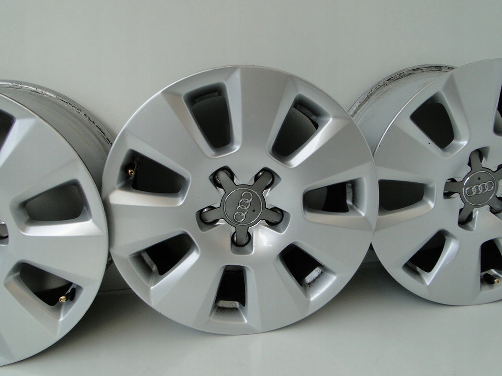 4x Alufelge 16 Zoll 7.5" 5x112 37ET Silber Audi Rim Wheel