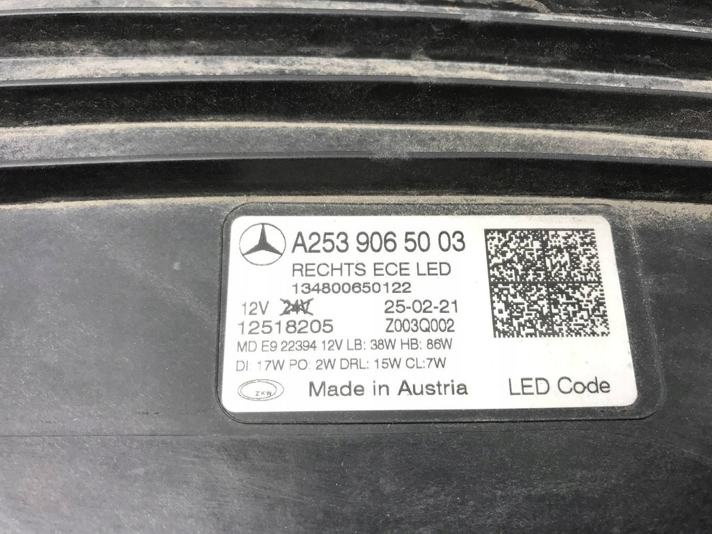 Frontscheinwerfer Mercedes-Benz Glc A2539065003 Rechts Scheinwerfer Headlight SCH7666118860zp