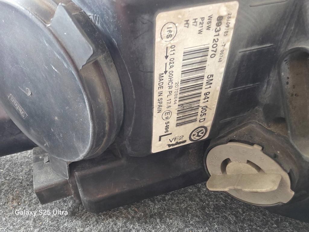 Frontscheinwerfer VW Golf Plus 5M1941006D Ein Satz Scheinwerfer Headlight SCH2210016050cc